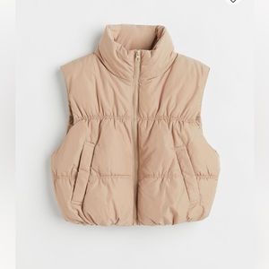 H&M cropped puffer vest BNWT